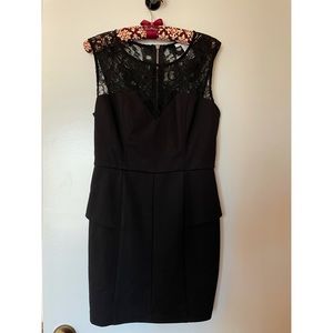 NWT LBD peplum and lace cocktail dress